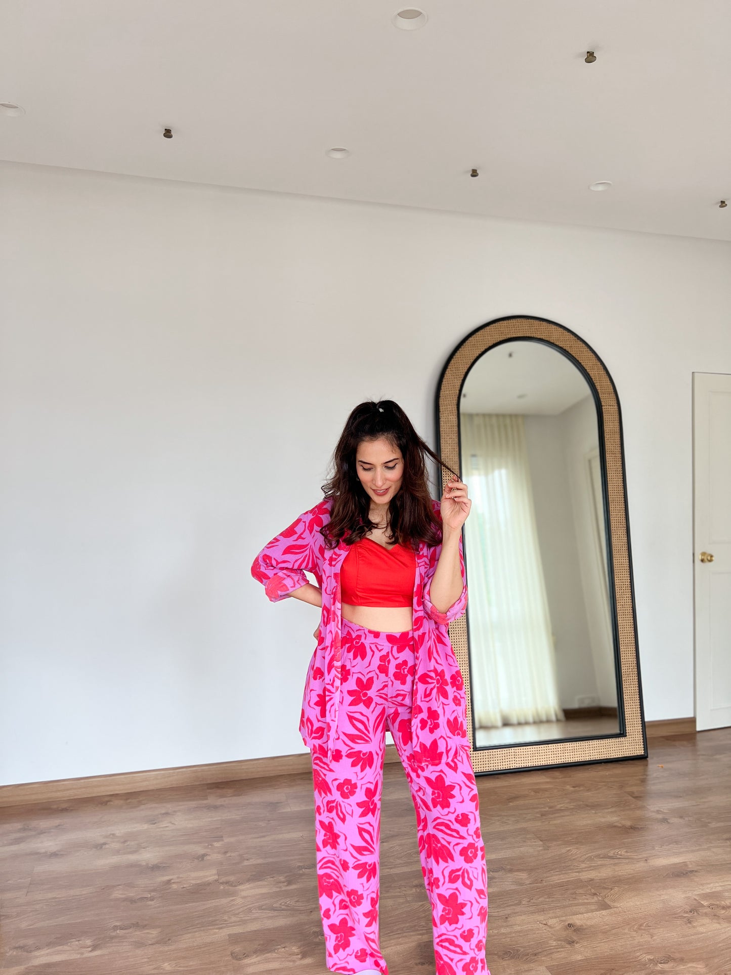 Urmi’s Abstract Floral Three piece Coord set