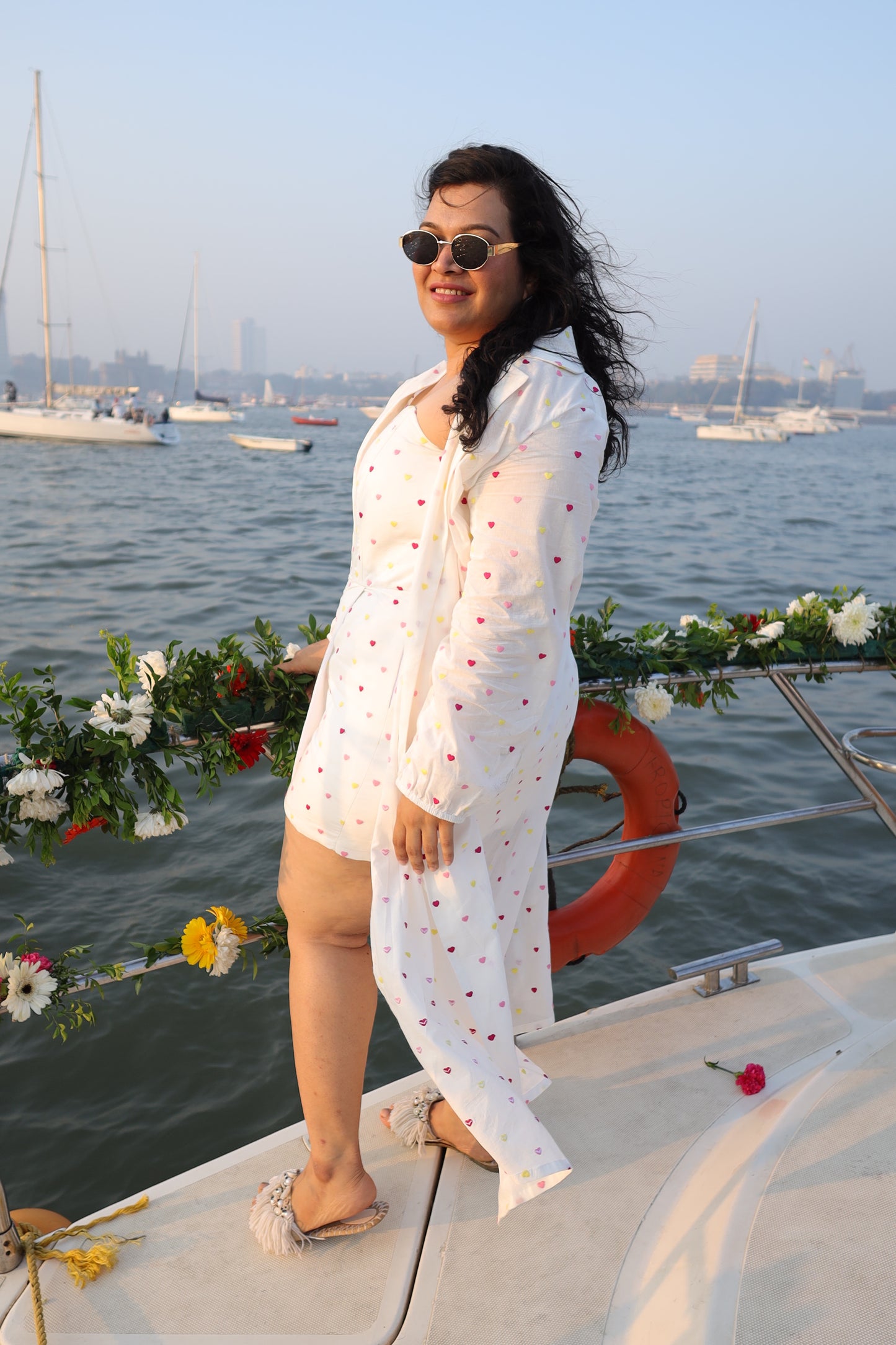 The shradha heart dress with duster