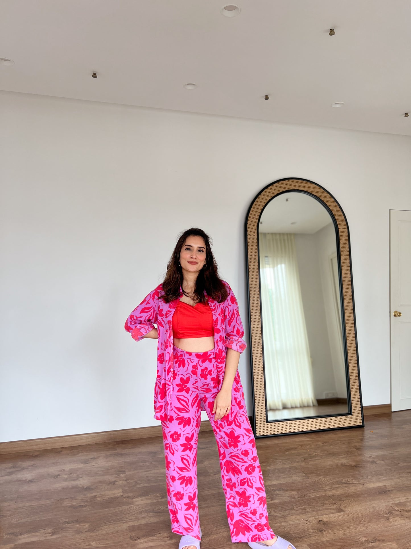 Urmi’s Abstract Floral Three piece Coord set