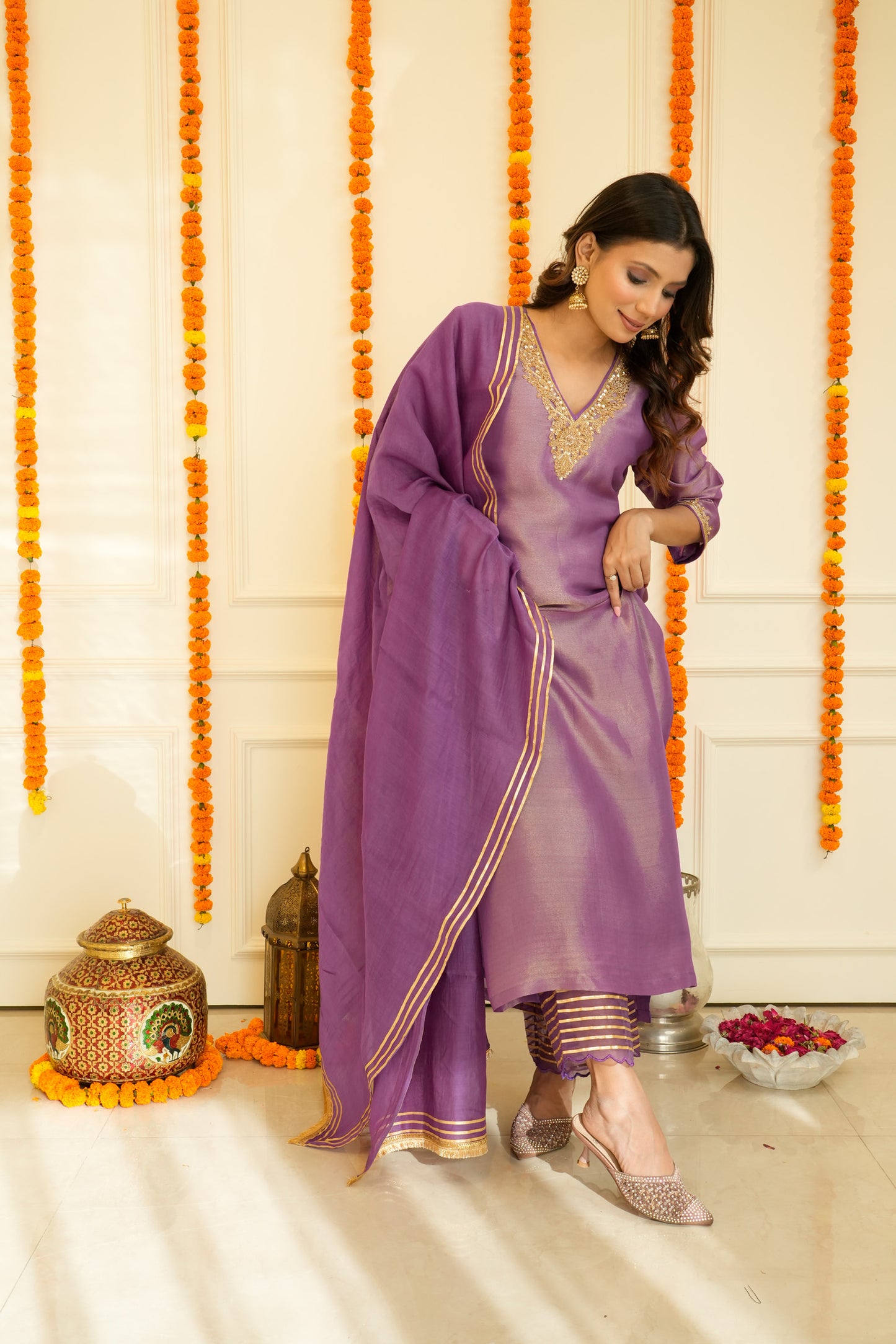 Purple Tissue Suit