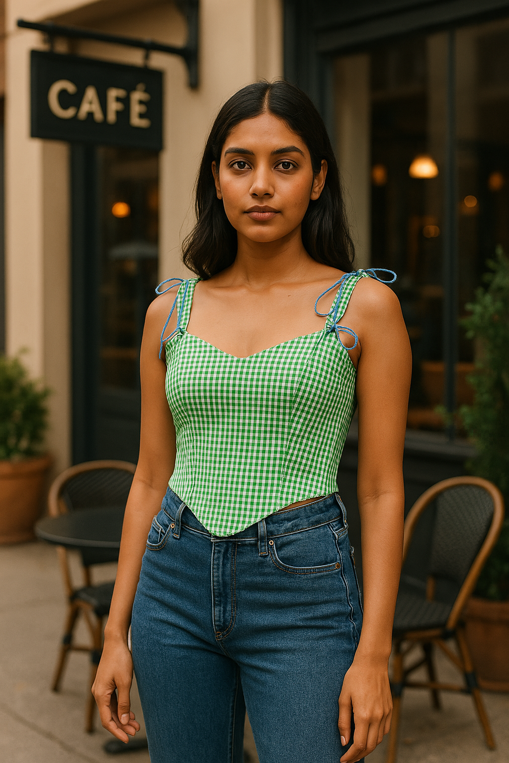 The gingham corset