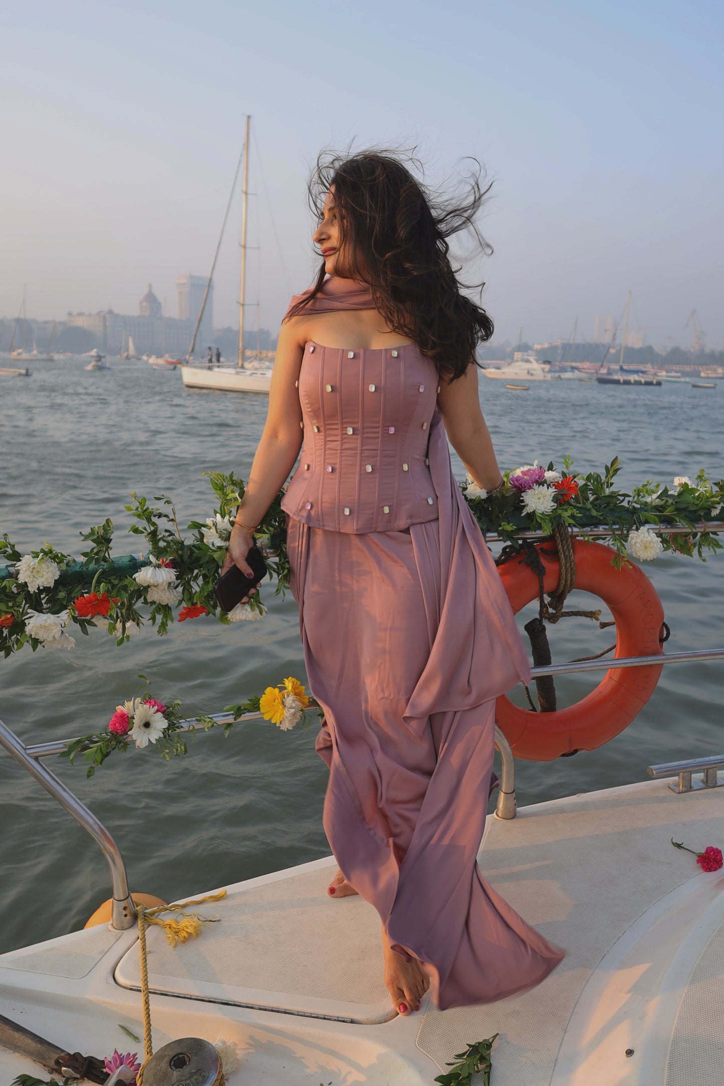 The “KIKI” corset draped dress
