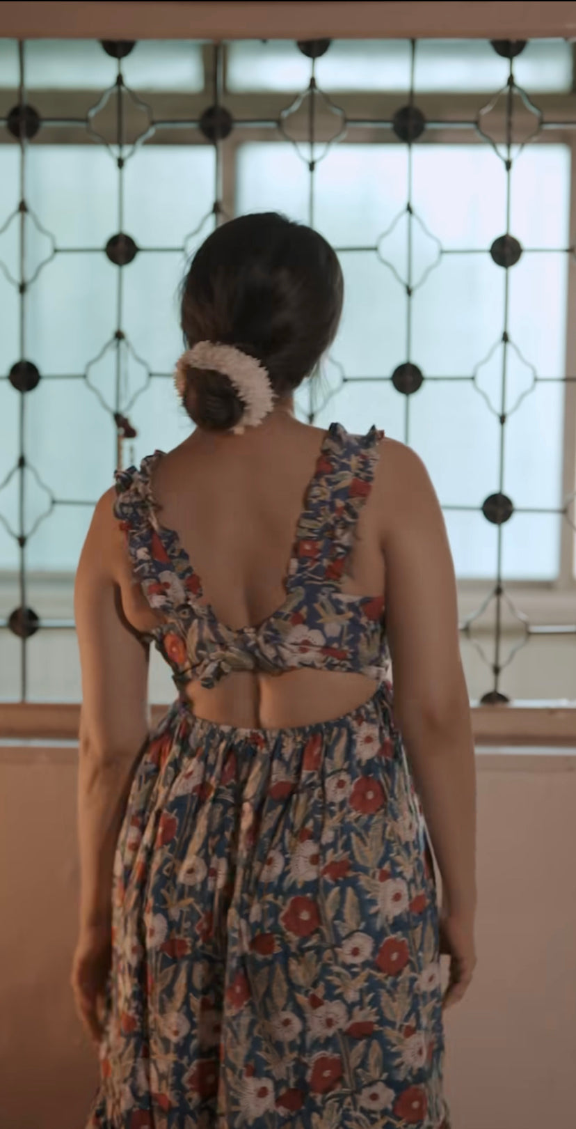 Urmi’s Blue Poppy Field Maxi Dress