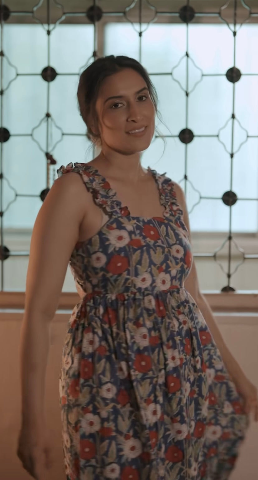 Urmi’s Blue Poppy Field Maxi Dress