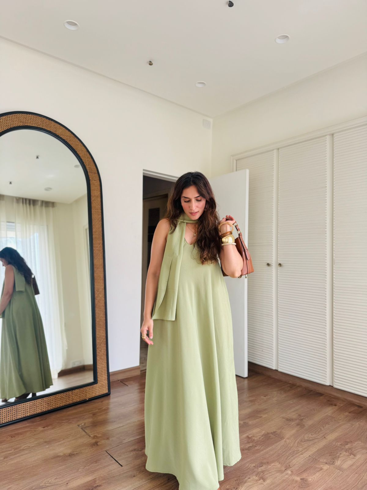 The pistachio maxi dress