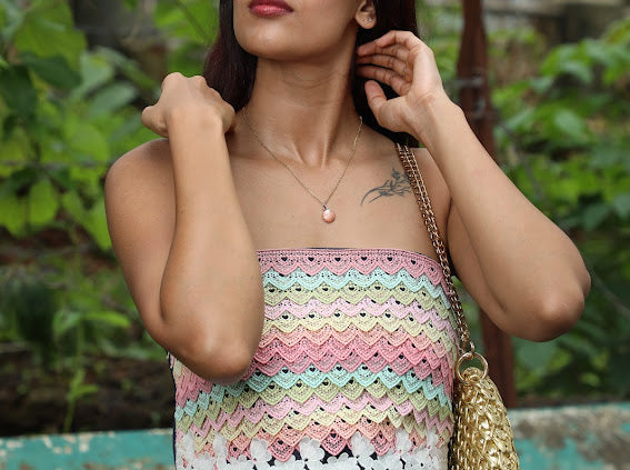 Crochet beachy corset bustier