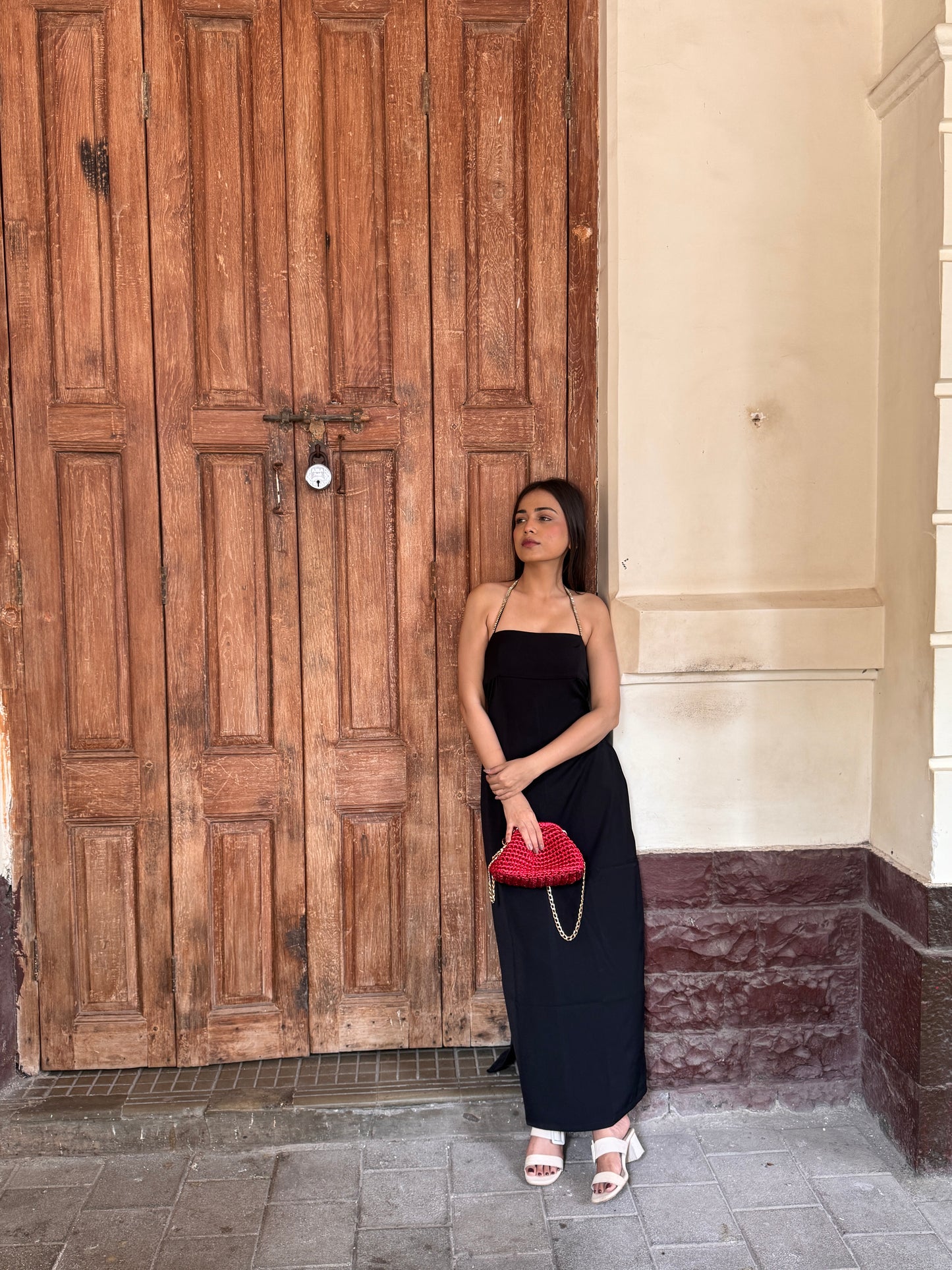 The Noor straps black dress