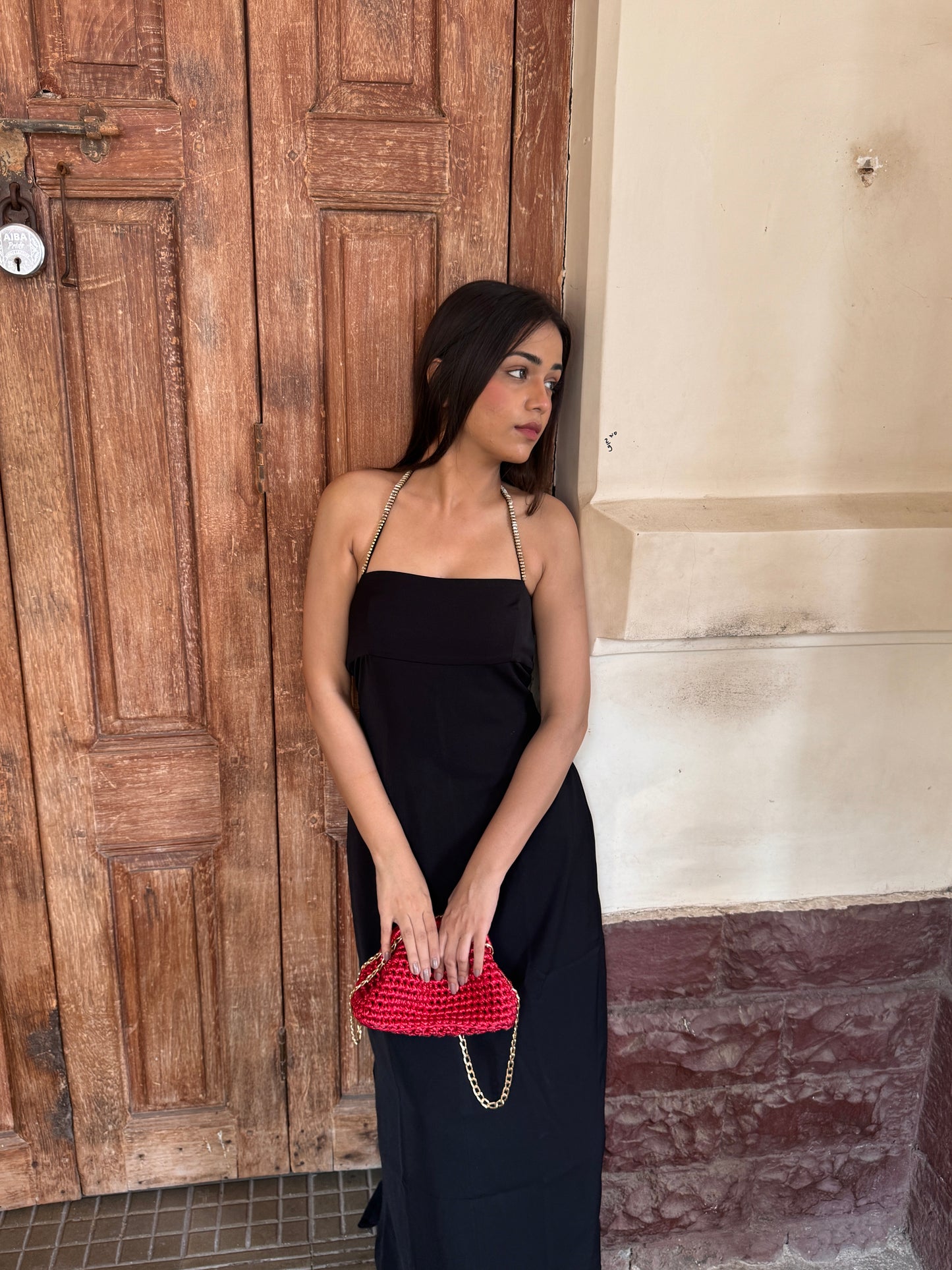 The Noor straps black dress