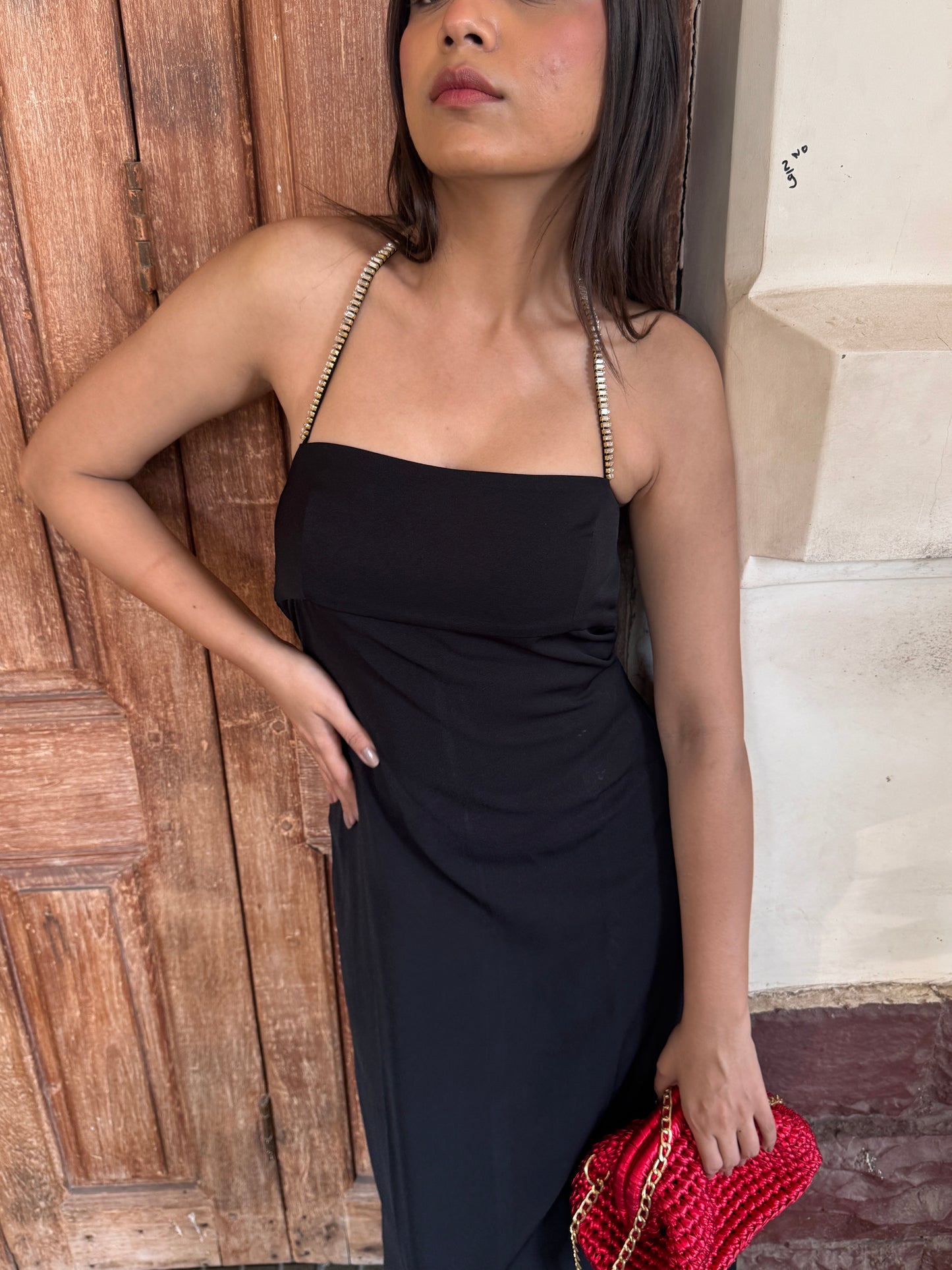 The Noor straps black dress