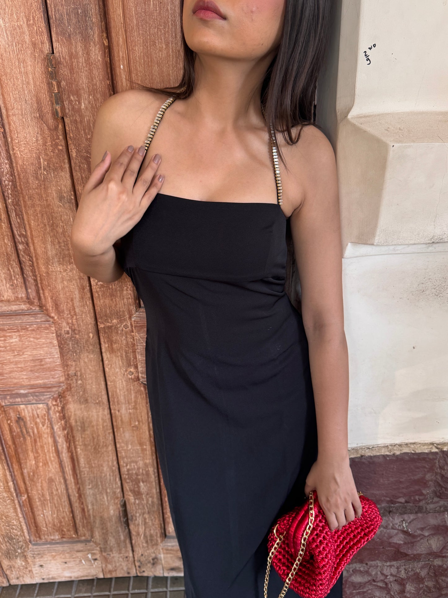 The Noor straps black dress