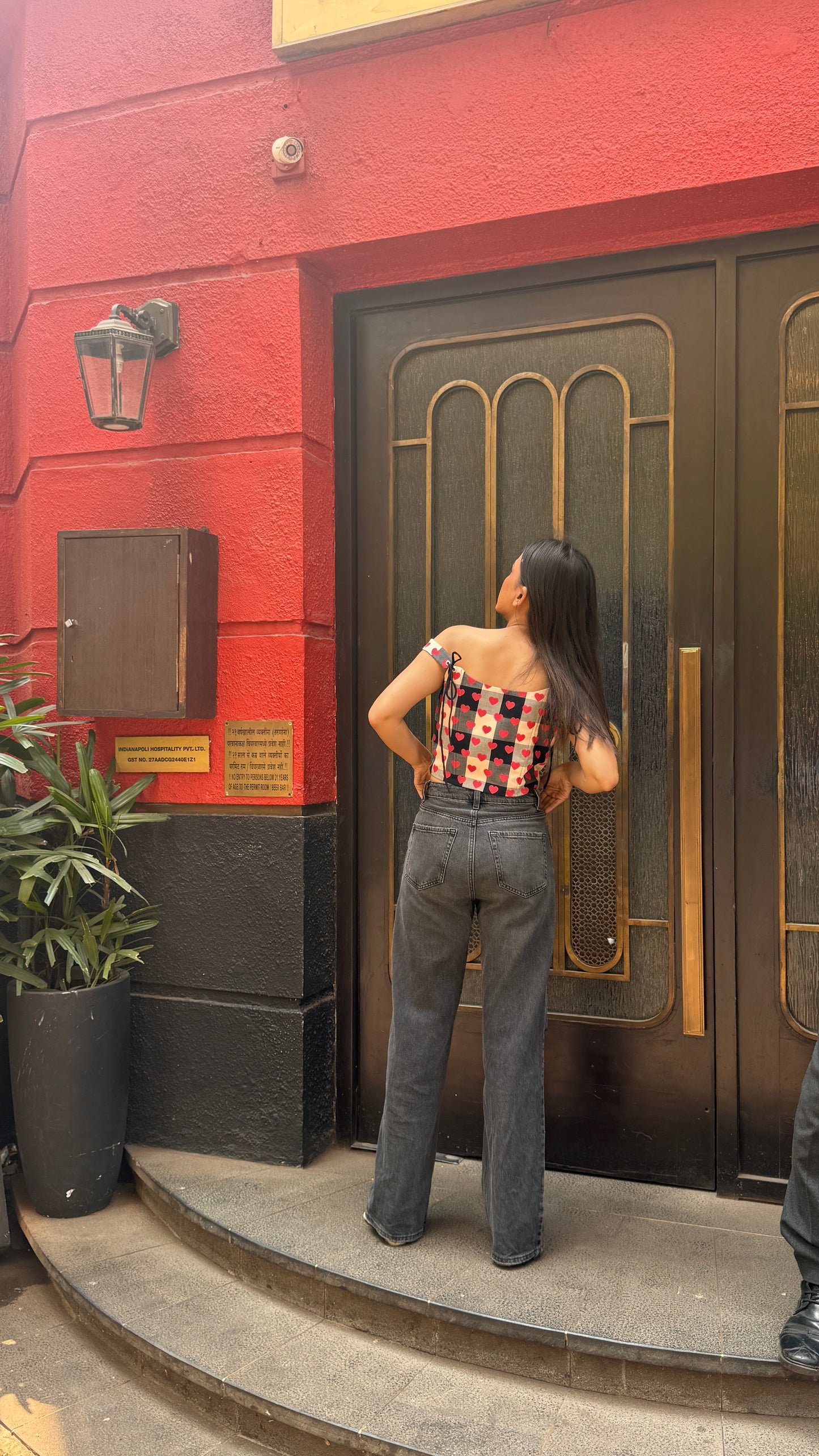 The sailor heart and checks corset