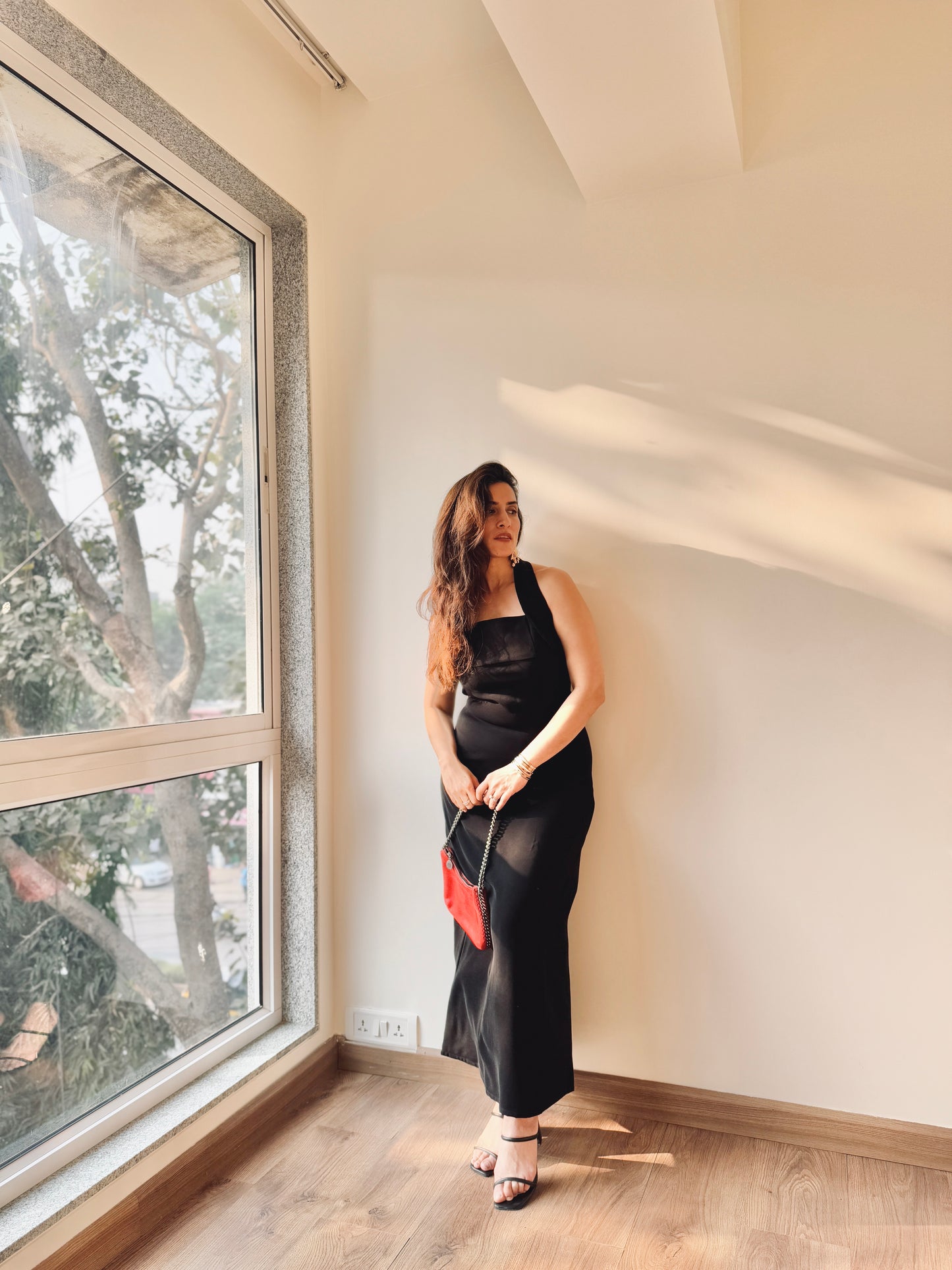 The laila black halter dress