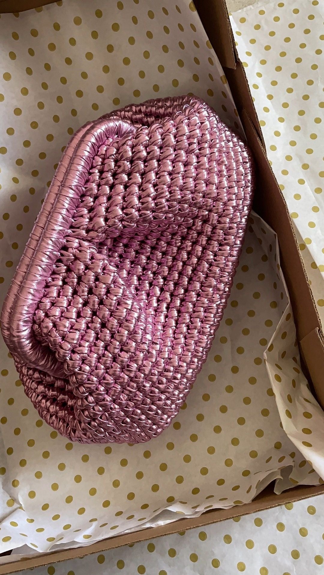 Bottega lilac metallic bag