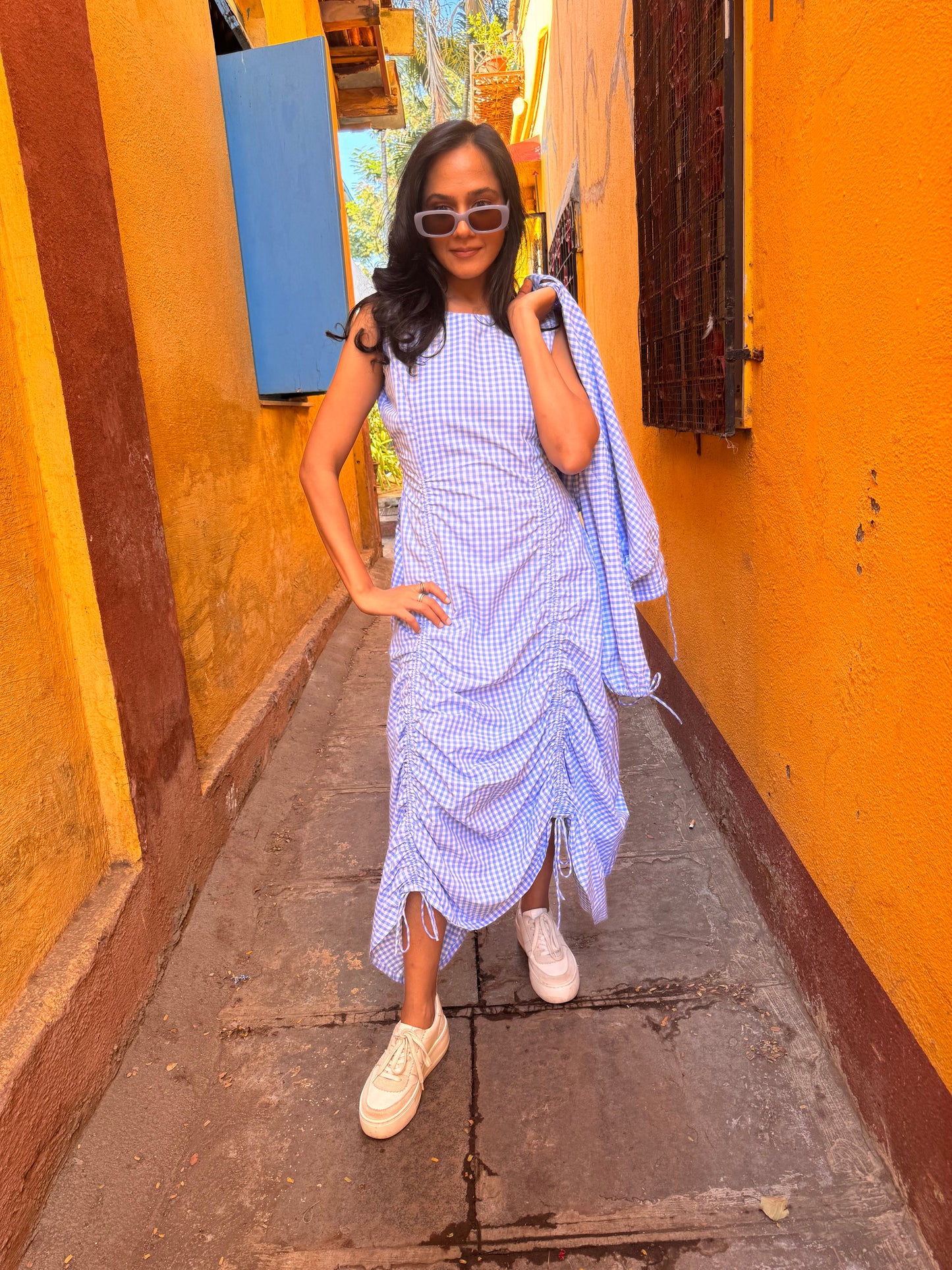 Bluebird gingham chic set