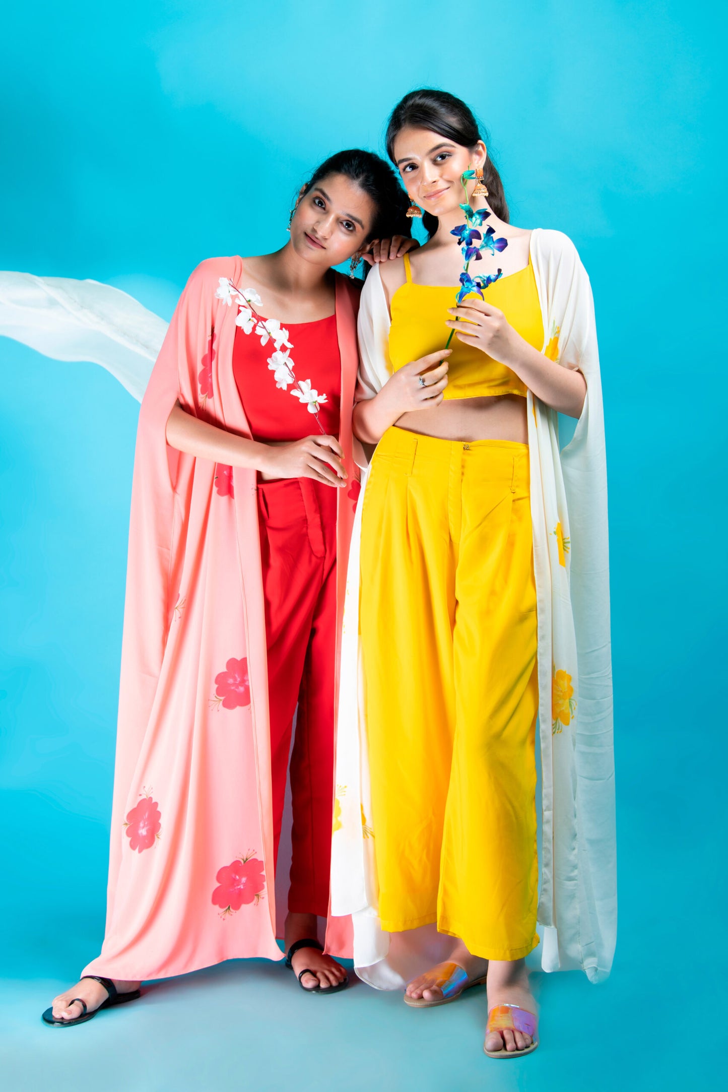 Yellow Co-ordinate set with cape