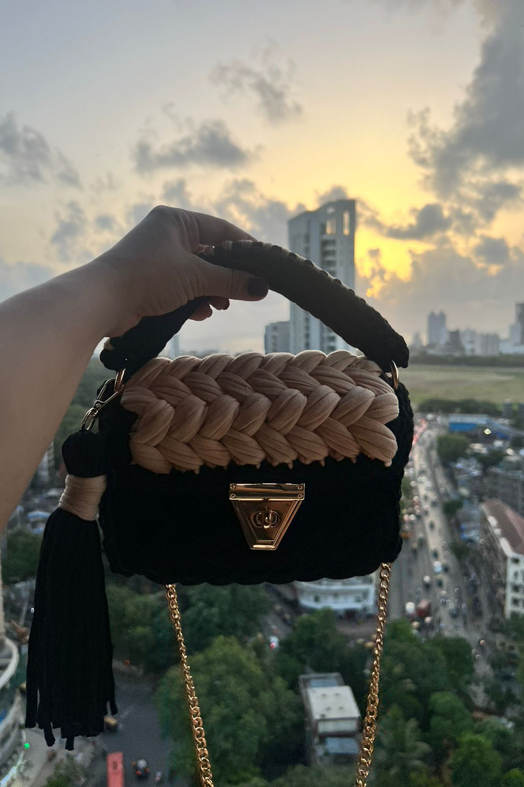 Black Duo Cres'h Bag