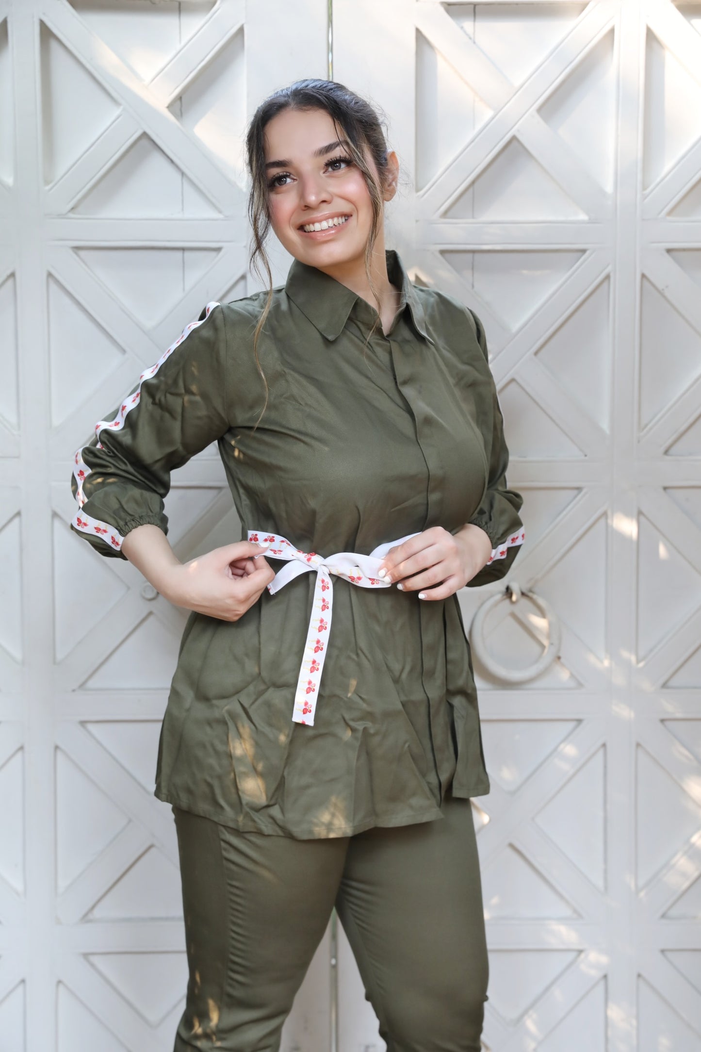 Olive uniform cords