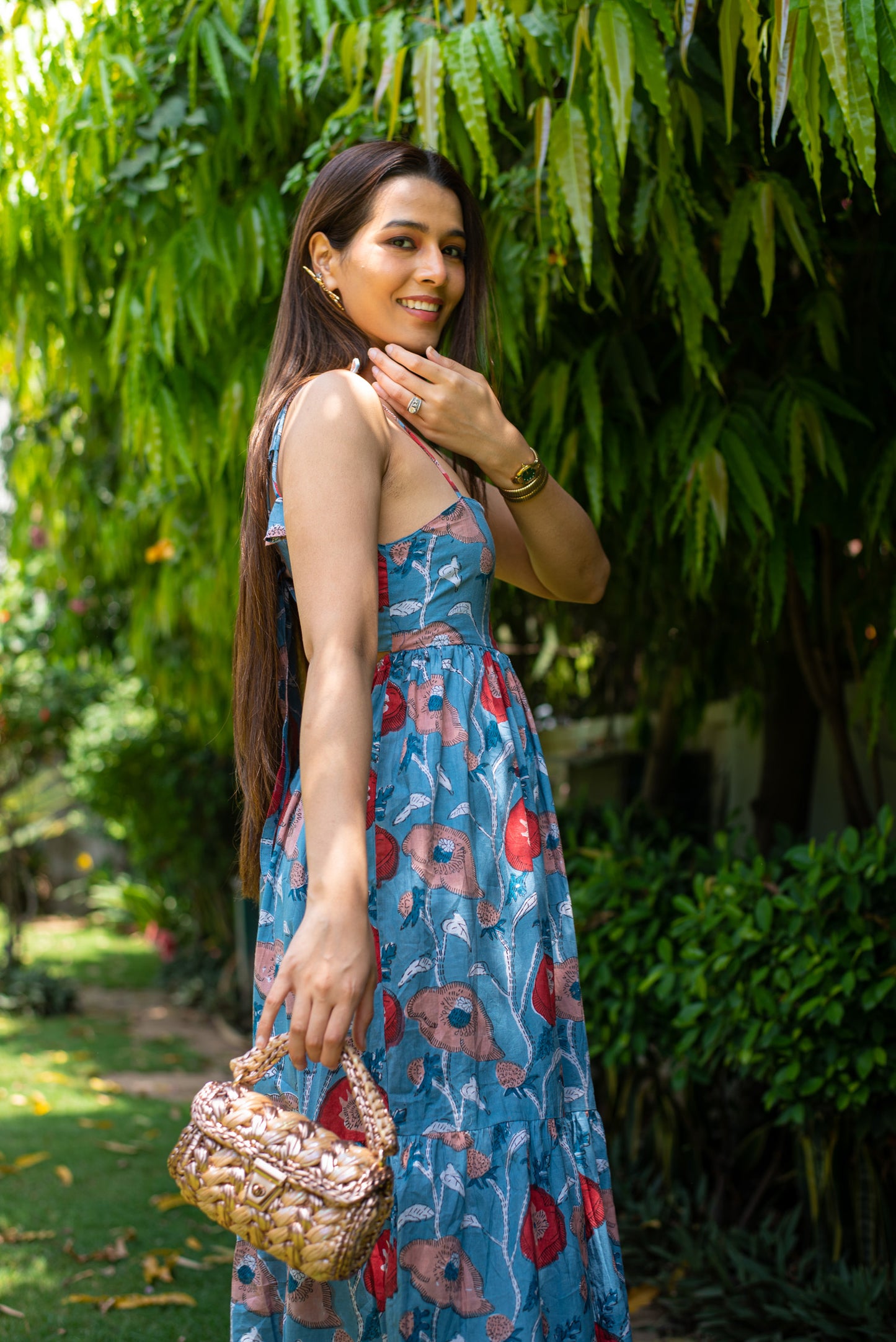 Lotus Leaves Maxi Dress
