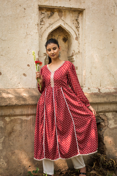 Red Printed Set