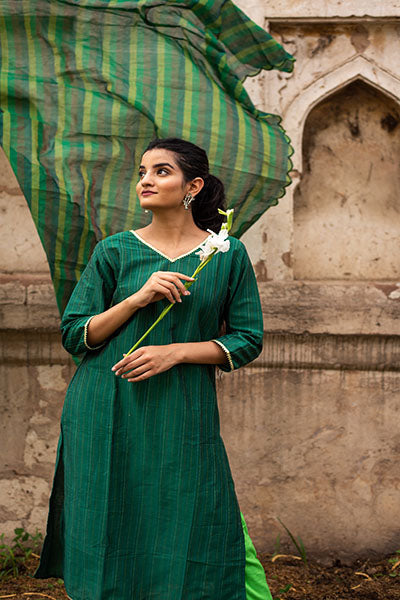 Green Set with Gota Detailing