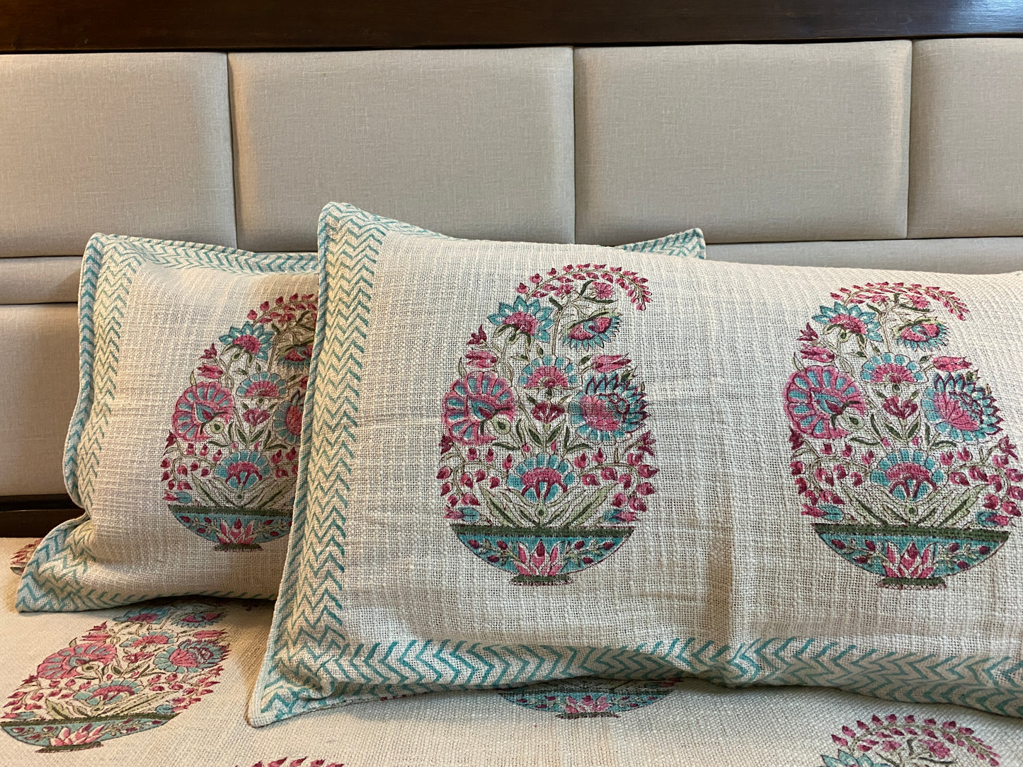 Mehreen Jute Handblock Printed Bedcover