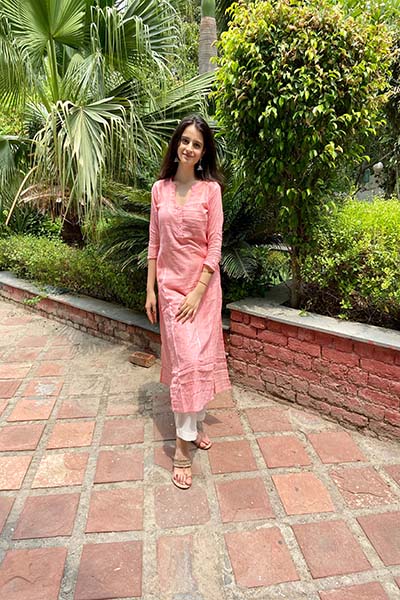 Pink Casual Kurta