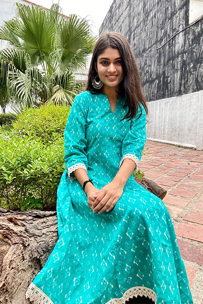 Sea Green Kalidaar Kurta Set