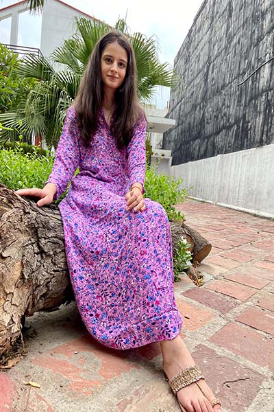 Lilac A-line Kurta