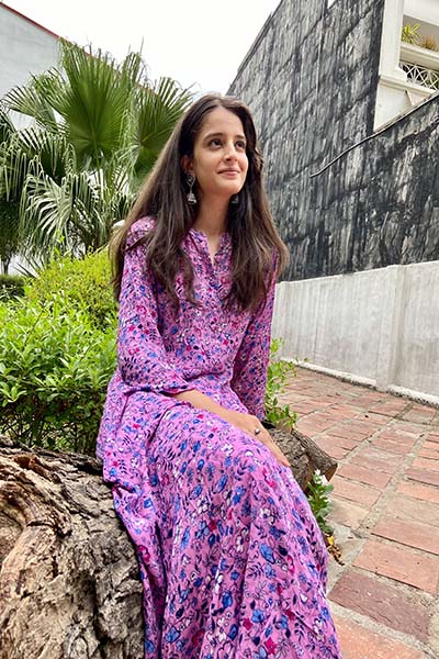 Lilac A-line Kurta