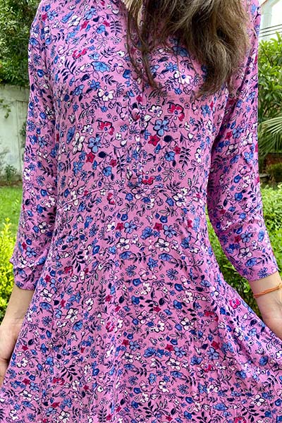 Lilac A-line Kurta