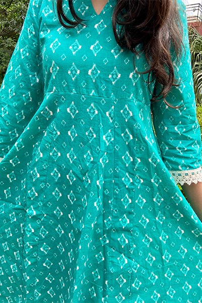 Sea Green Kalidaar Kurta Set
