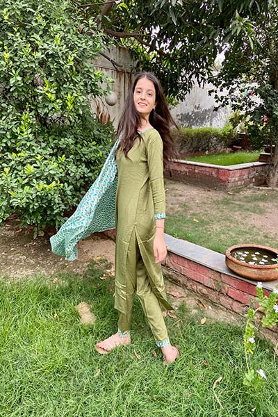 Olive Green Kurta Set