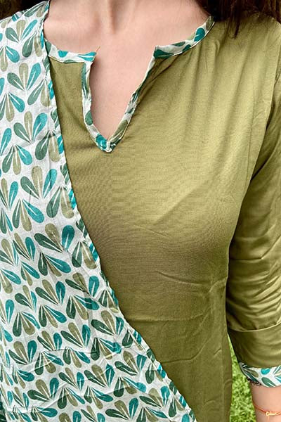 Olive Green Kurta Set