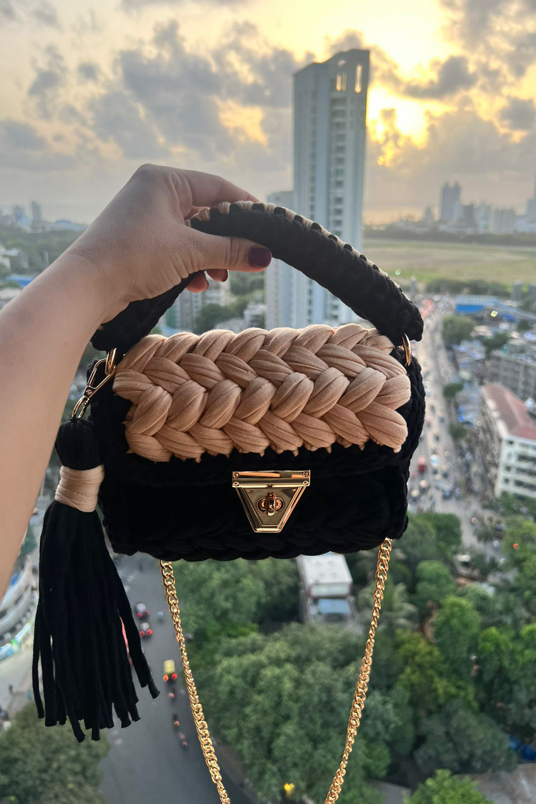 Black Duo Cres'h Bag