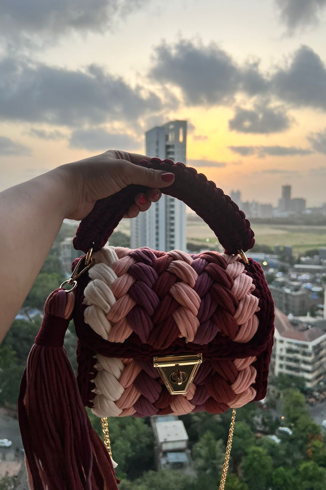 Burgundy Love Bag
