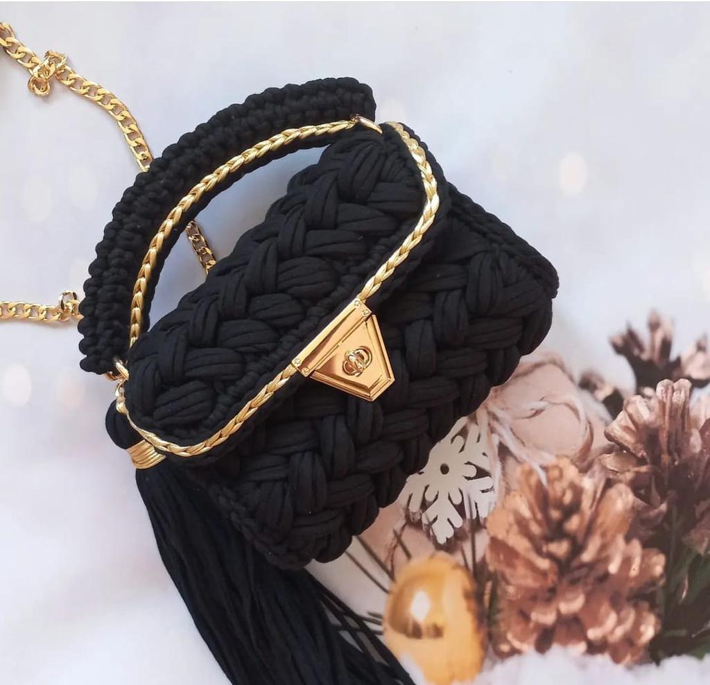 Black Golden Cresh Bag