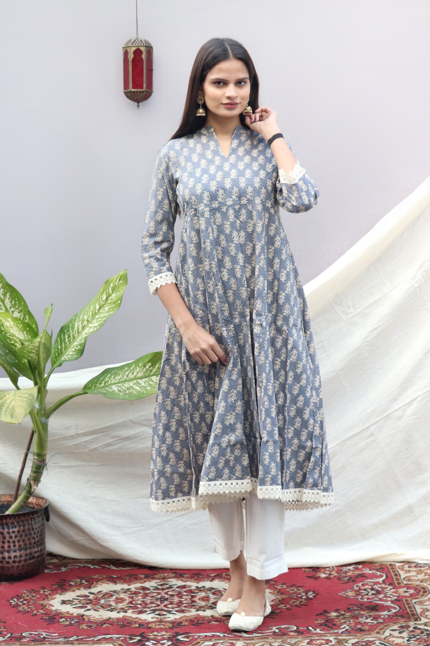Grey Kurta Set