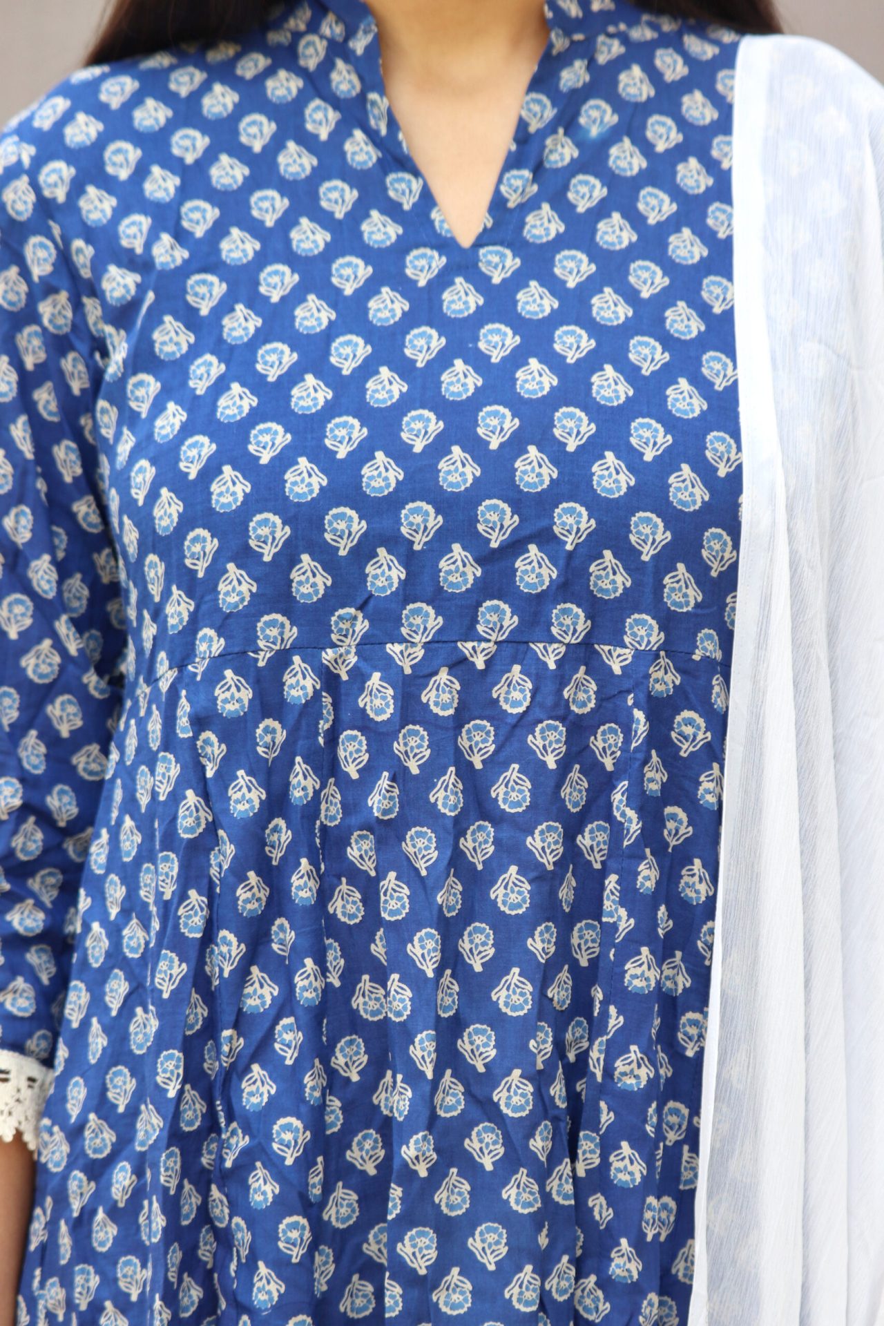 Blue Anarkali Set