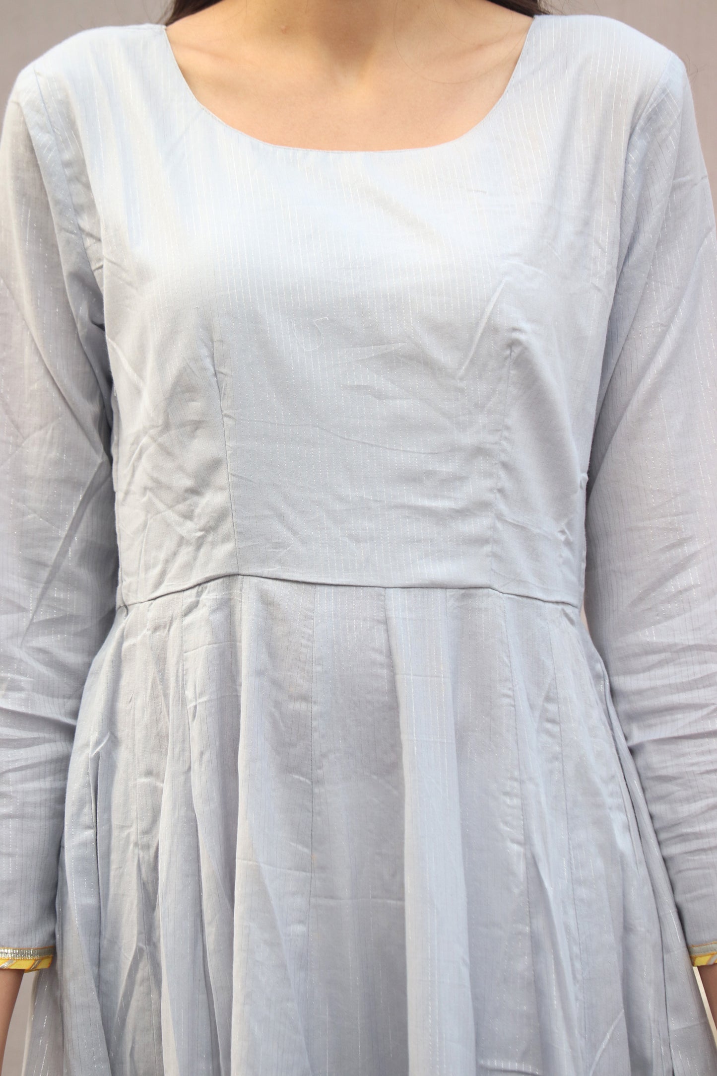 Grey Kurti with Foil