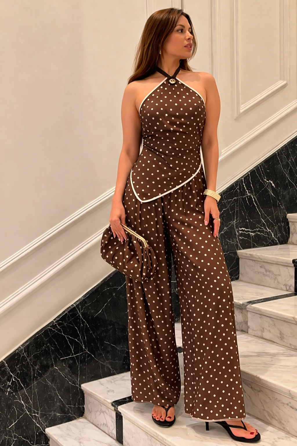 Brown vanilla crumbs cord set