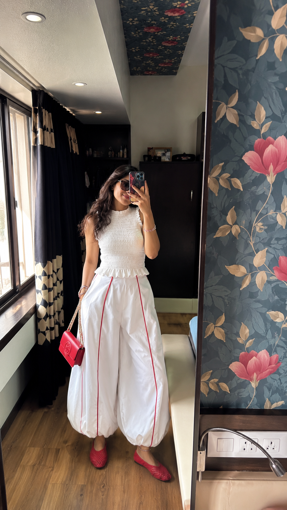 White smocked up set