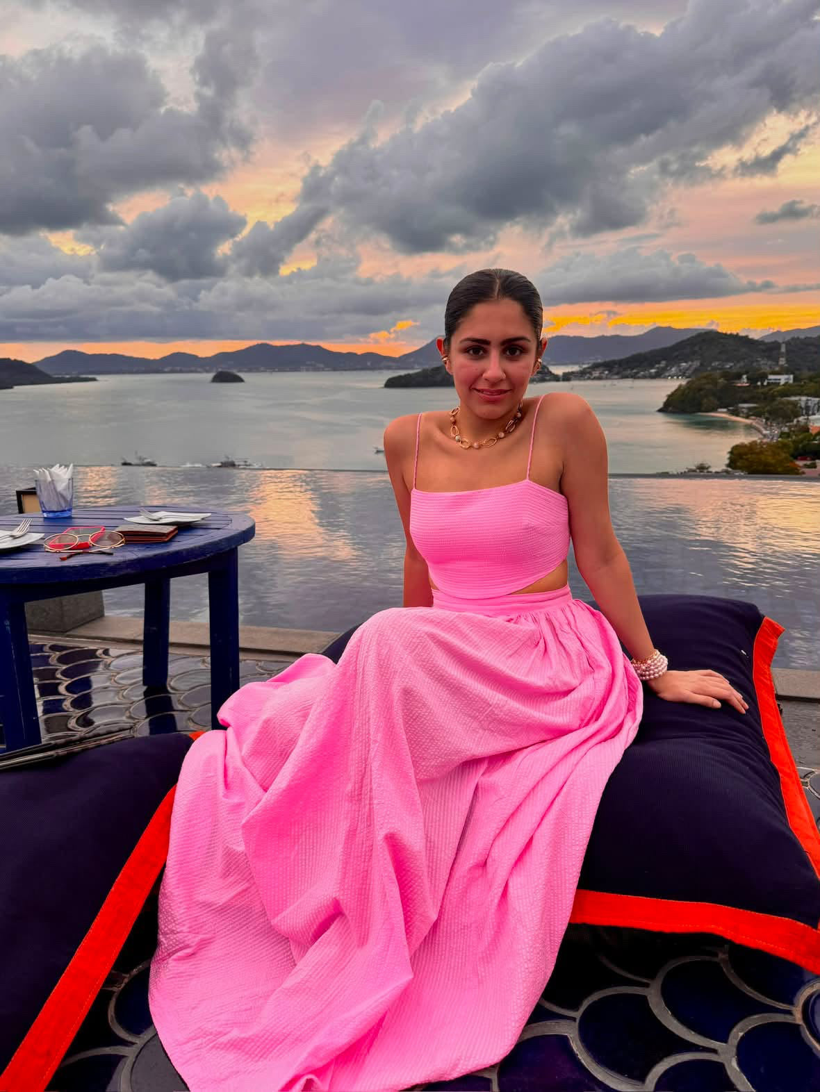 Pink sunset set