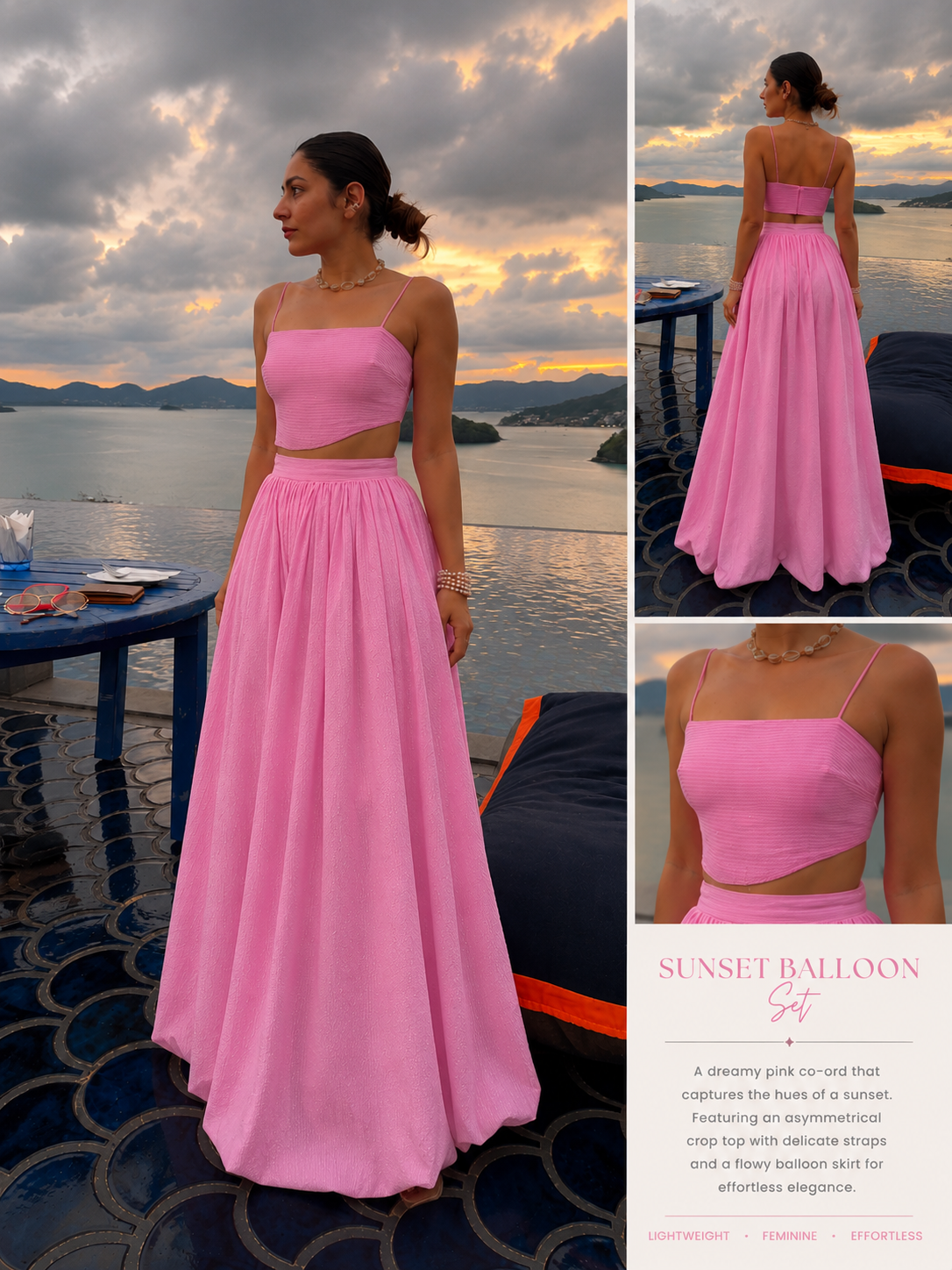 Pink sunset set