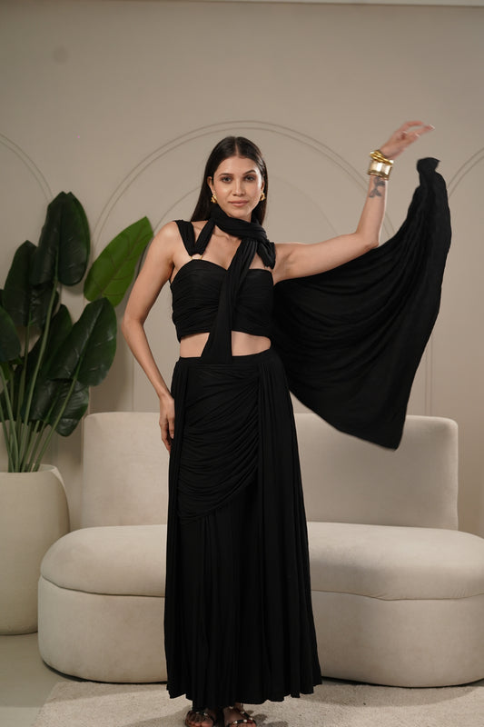 Noir black saree