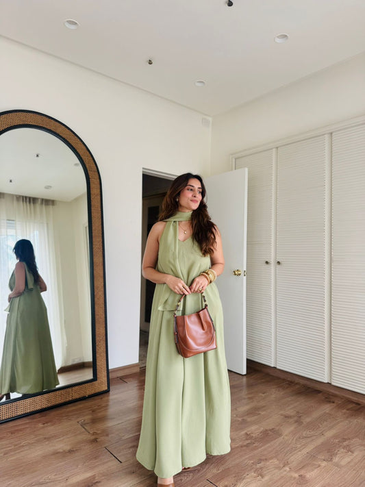 The pistachio maxi dress