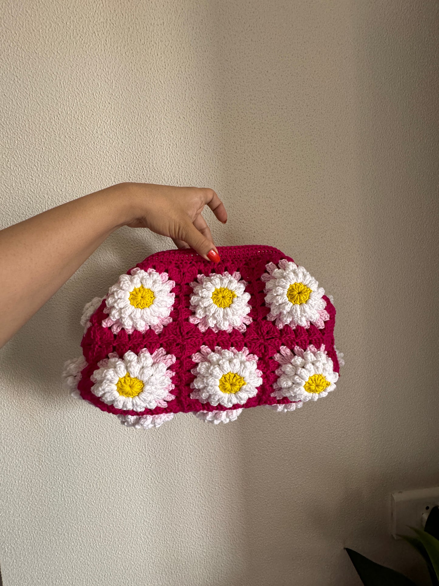 Summer blossom crochet bag