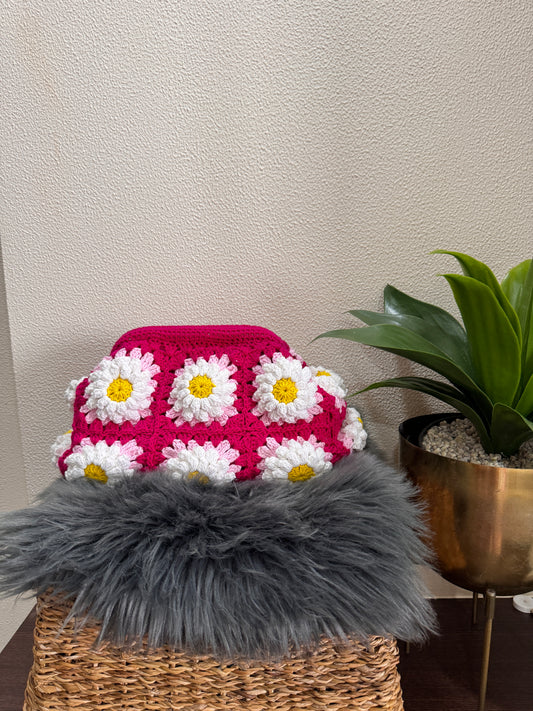 Summer blossom crochet bag