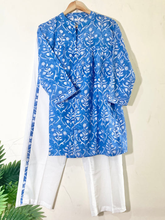 Cobalt blue white cotton sets