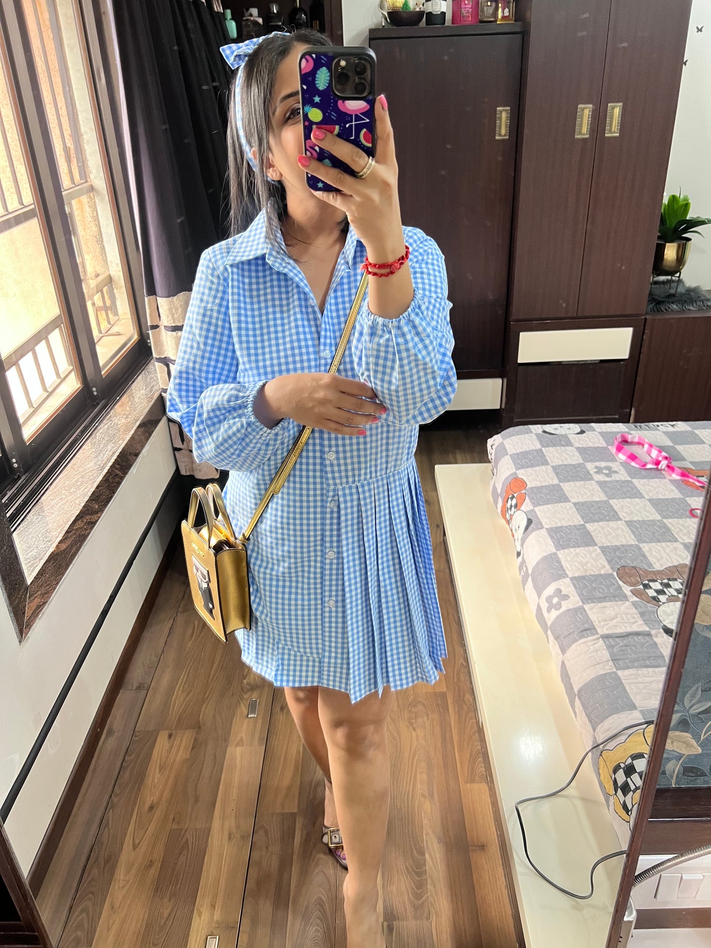 School girl pleated dress