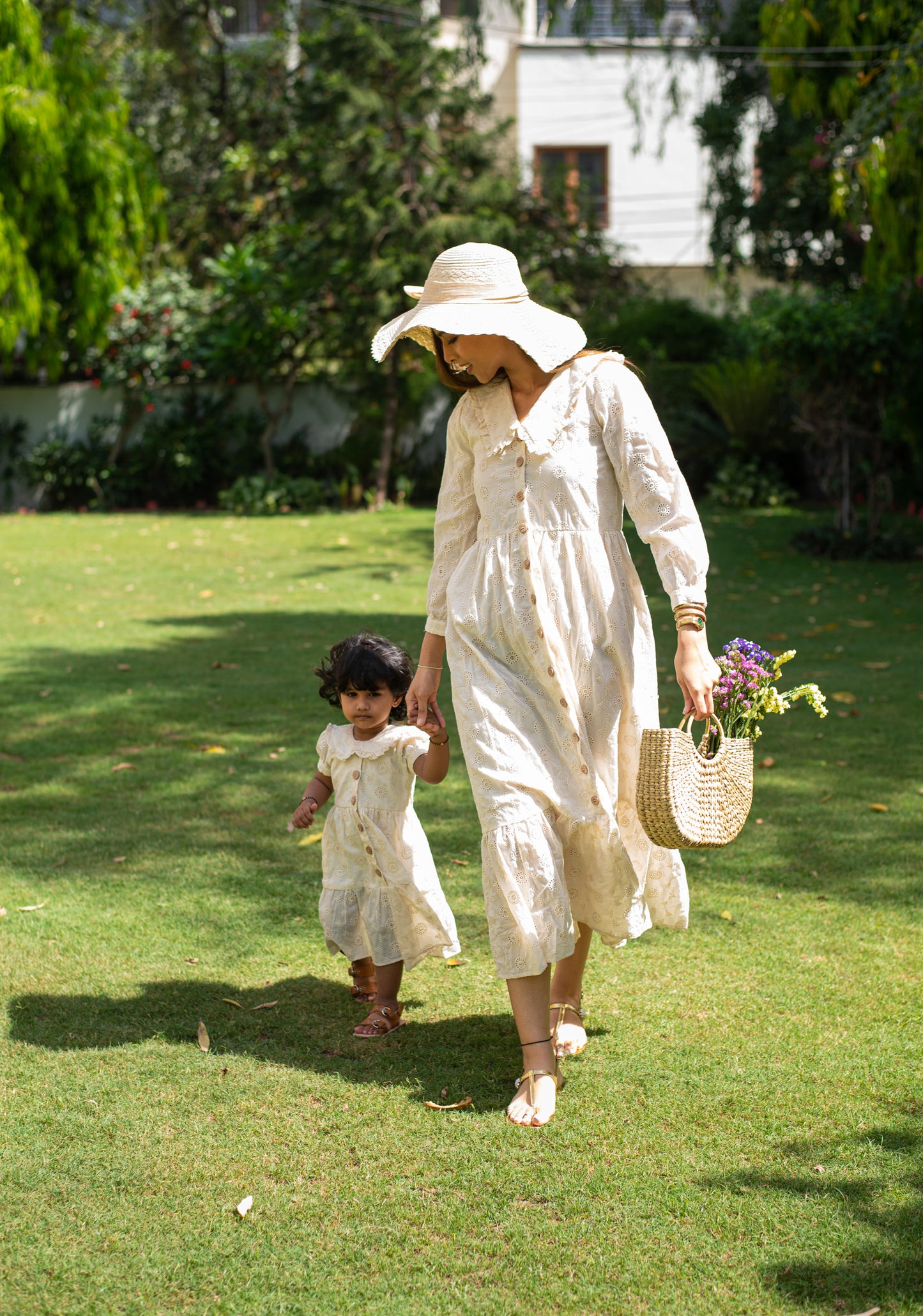 White Cutwork Maxi Dress